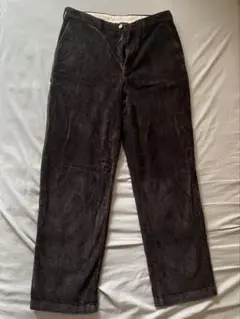 ブラック コーデュロイ ストレートパンツ