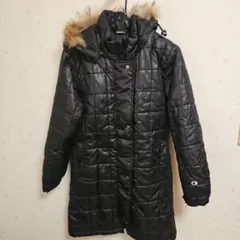 Champion ブラック ダウンジャケット ロング丈