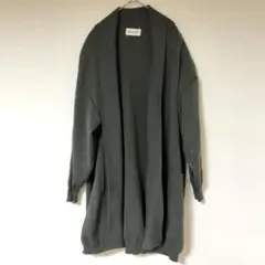 毛100% DEMI QUEEN ロングカーディガン F チャコールグレー