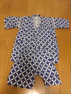 幾何学模様 甚平 120サイズ