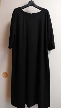 【K.T KIYOKO TAKASE】ブラック ジャージワンピース 15号