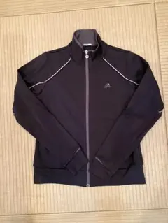 adidas アディダス ジャージ上のみ　黒　ジュニアＬ