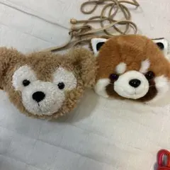 ダッフィー レッサーパンダ ポシェット 2점 세트