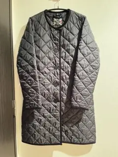 LAVENHAM ラベンハム キルティングコート 36 黒　ブラック　ノーカラー