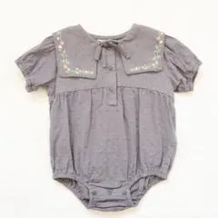 バースデー 半袖ロンパース 70 セーラー 花柄 女の子