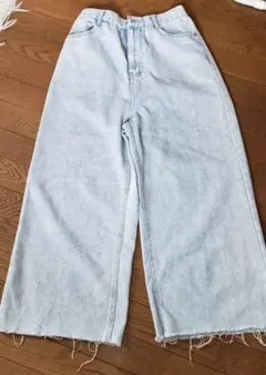 しまむら　ワイドデニムパンツ