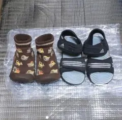 最終値下げ SkidDERS 18m+adidas サンダル(14cm) 2足