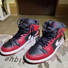 NIKE Air Jordan 1 Mid Bred 赤黒 27.5cm 美品