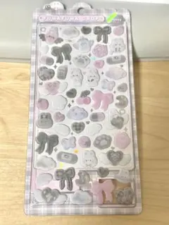 フワフワドロップシール　正規品　しろくろ