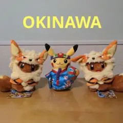 ポケモン ぬいぐるみ ピカチュウ イーブイ セット 沖縄 シーサー 限定 レア ポケモン ぬいぐるみ ピカチュウ イーブイ セット 沖縄 シーサー 限定