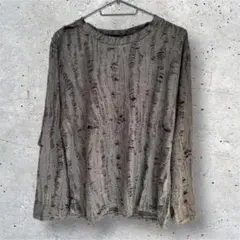 ロングスリーブ grunge ダメージ グランジ y2k　ロンT トップス