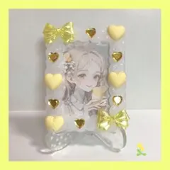 【ぷっくりハート】 ホイップデコ B8 硬質トレカケース 【イエロー】