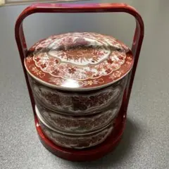 三段重　取手付き　日本陶彩