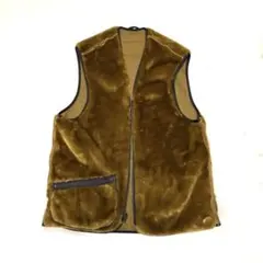 【美品】Barbour ファーライナー ベスト ブラウン　40のサムネイル