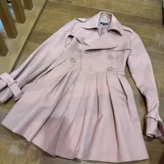 Egoist オレンジピンク トレンチコート プリーツデザイン