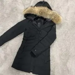 美品 カナダグース トリリウムパーカ 2090LB XSブラック リアルファー