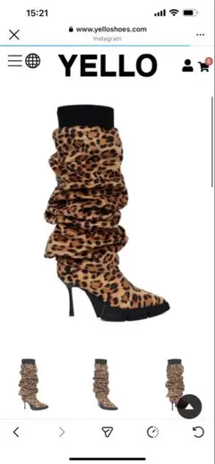 YELLO OSLP LONG BOOTS レオパード柄のサムネイル