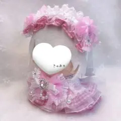 ぬい服/10cm/11cm(ももいろ×白)ノーマル