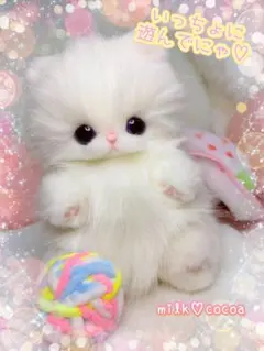 エキゾチックロングヘア子猫♡クルミちゃん♡アートドール♡ぬいぐるみ