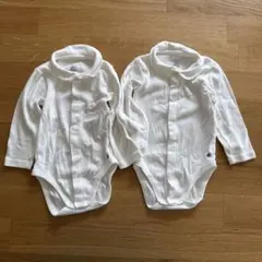 PETIT BATEAU プチバトー 襟付きボディスーツ12m 74cm 2枚