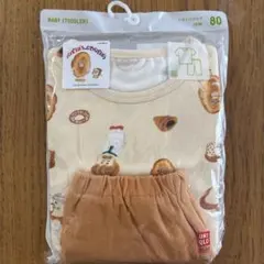 【新品未使用】UNIQLO パジャマ半袖 パンどろぼう 80cm