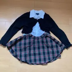 ビームス　ボレロ&スカート、ラルフローレン フリルブラウス130