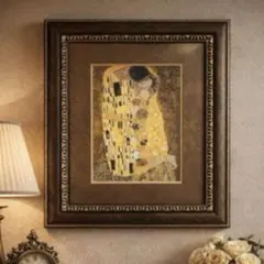 【高級額装】グスタフ・クリムト『接吻（The Kiss）』複製画　名画インテリアのサムネイル