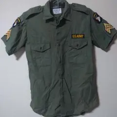【貴重】HOUSTON U.S.ARMY ミリタリーシャツ 半袖　ヴィンテージのサムネイル