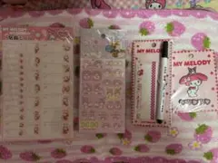 マイメロディーのシール・ワッペン・ネームテープ