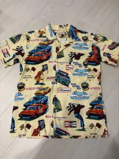Cushman クッシュマン NASCAR 総柄 半袖シャツ L レーシングカーのサムネイル