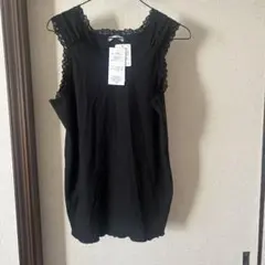 黒のレースタンクトップ 型下着4L