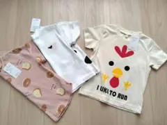 綿100%Tシャツ3枚セット　 80サイズ1枚、90サイズ2枚