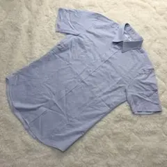 【美品】ユニクロ UNIQLO 半袖シャツ ストライプ ブルー Mサイズ