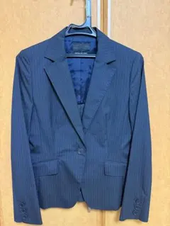 ICB ネイビー ストライプ テーラードジャケット