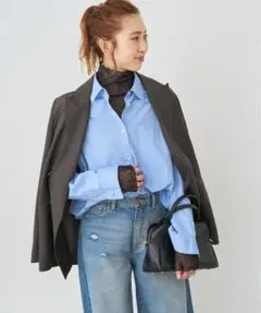 Spick & Spanドットチュールハイネックプルオーバー