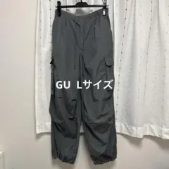 gu パラシュートカーゴパンツ グレー L 丈標準　ジーユー　GU