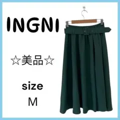 ☆美品☆　INGNI　イング　マキシ丈フレアスカート　Мサイズ　グリーン