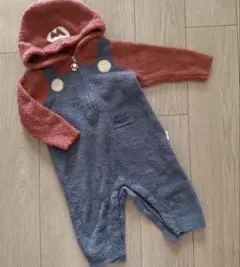 ジェラートピケ マリオ フード付き 長袖ロンパース 着ぐるみ USJ 80〜90