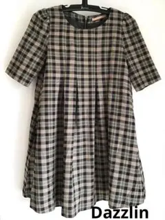 Dazzlin◆緑 ブラウン◆レトロワンピース　チェック　フェアリー　のだめ
