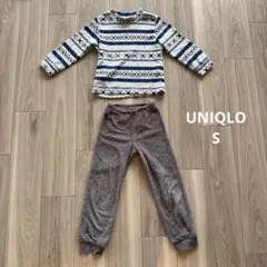UNIQLO 幾何学模様 パジャマ フリース　110-125cm S 男の子