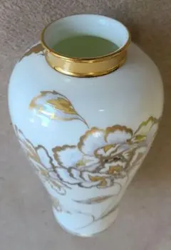 金彩花柄 磁器製フラワーベース 花瓶のサムネイル