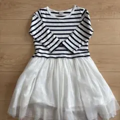 ボーダー　チュール　ワンピース 120cm