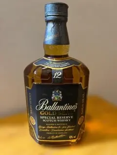 古酒ウイスキー バランタイン12年 特級 赤青旗紋章 未開封 明治屋