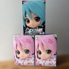 【新品未開封】 Qposket 初音ミク 桜ミク 3体セット
