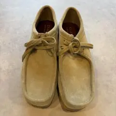 Clarks ベージュ スエード モカシン　26.0cm