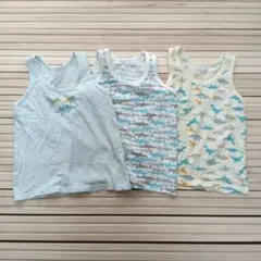 西松屋　サイズ130　タンクトップ　下着　３枚セット　中古品