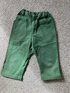 familiar グリーン 七分丈パンツ 120