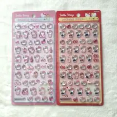 【正規品】ボンボンドロップシール サンリオ ミニ キティ ピンク＆赤 セット