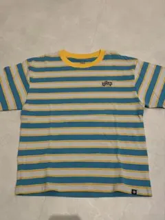 Element ボーダーTシャツ長袖 ストリート スケーター系 ブルー×イエロー