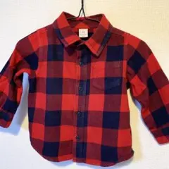 美品 ！babyGAP 長袖シャツ 赤 ギンガムチェック